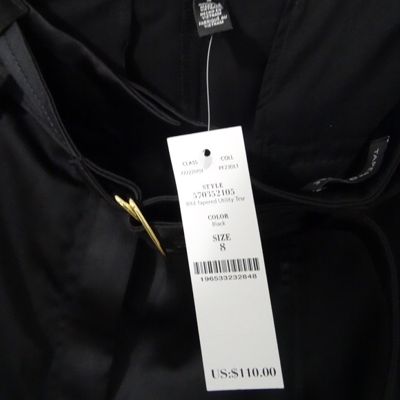 WHBM‎ White House Black Market Belted Tapered Ankle Cargo Pants 8 - Picture 4 of 5